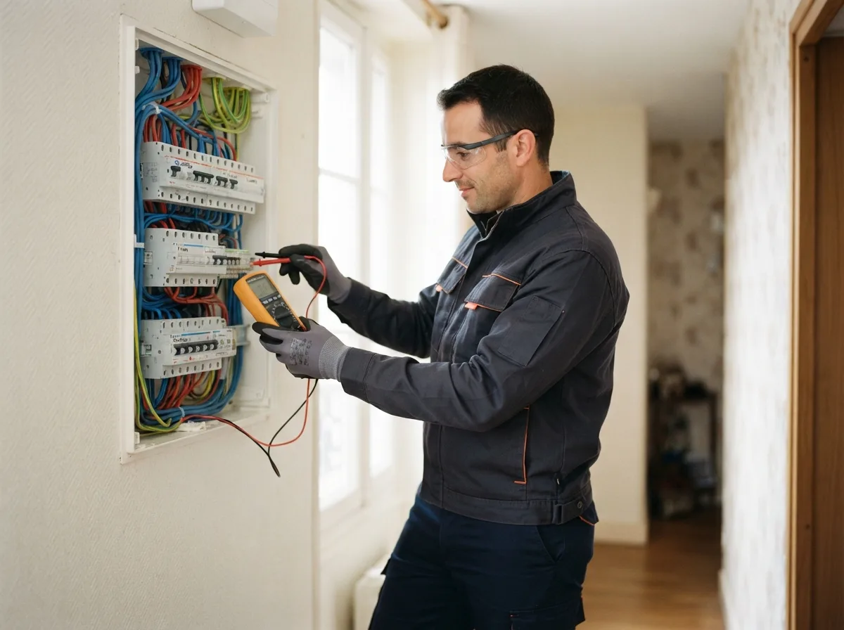 Électricien en intervention en Île-de-France